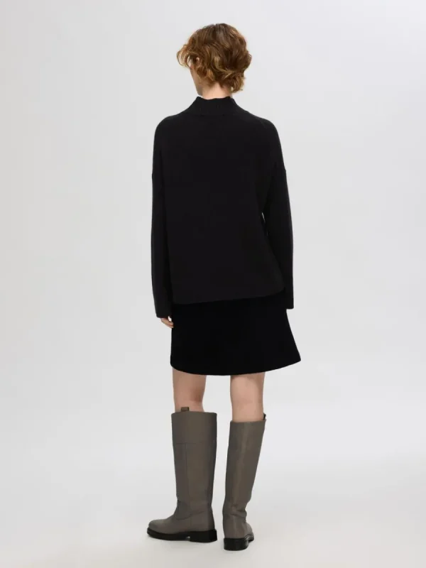 SELECTED CUELLO ENROLLADO STICKAD TRÖJA Black Cheap