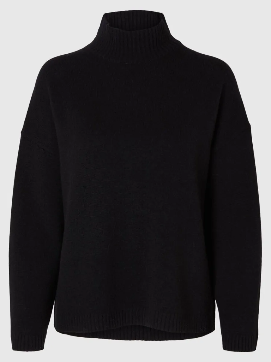 cuello_enrollado_stickad__5-1.webp SELECTED CUELLO ENROLLADO STICKAD TRÖJA Black Cheap