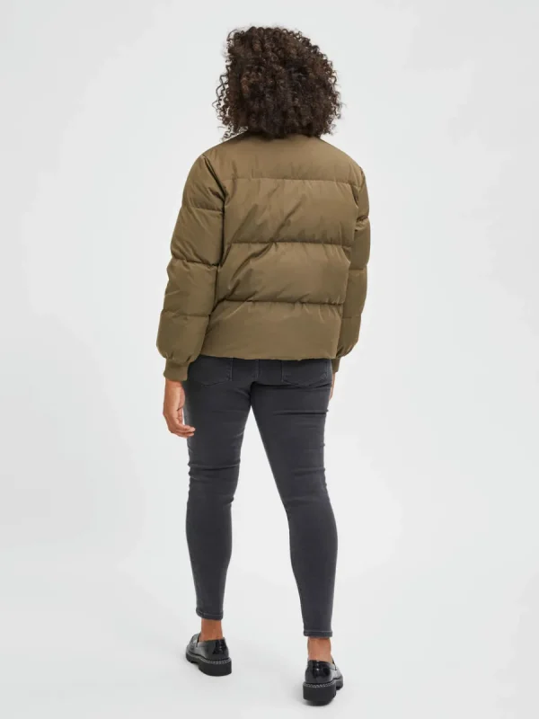 SELECTED CURVE PUFFERJACKA Green Cheap