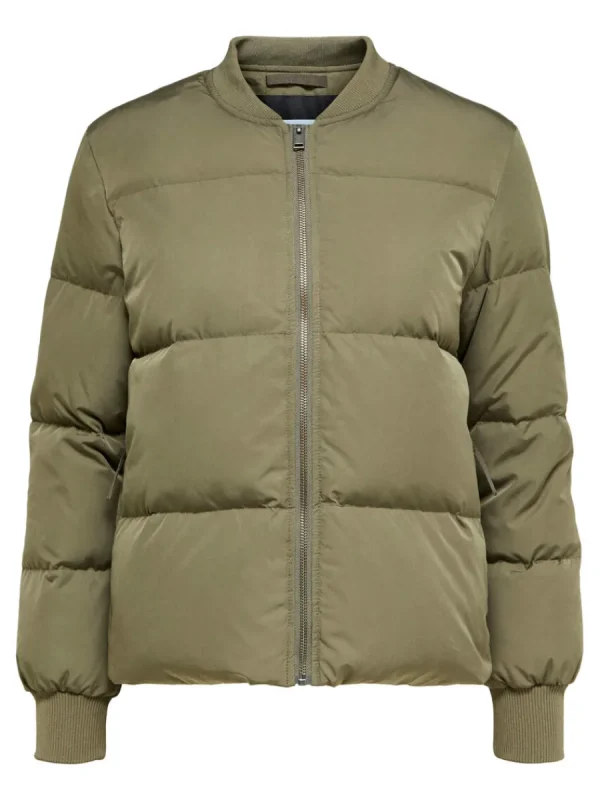 SELECTED CURVE PUFFERJACKA Green Cheap