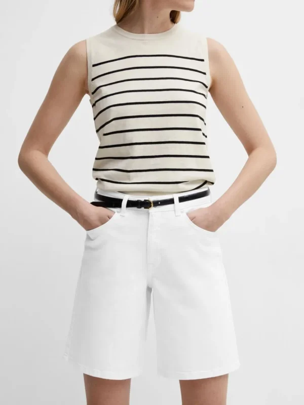 SELECTED DENIM BERMUDASHORTS White Fashion