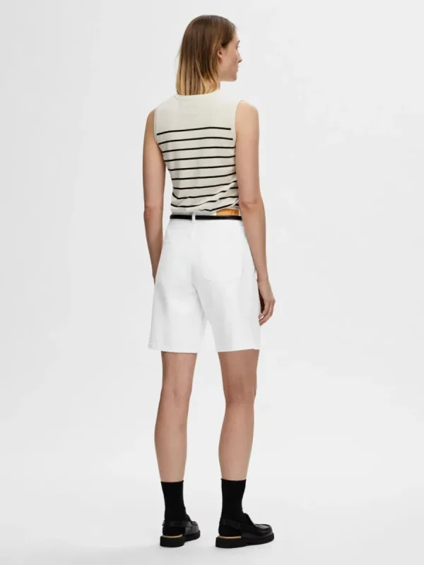 SELECTED DENIM BERMUDASHORTS White Fashion