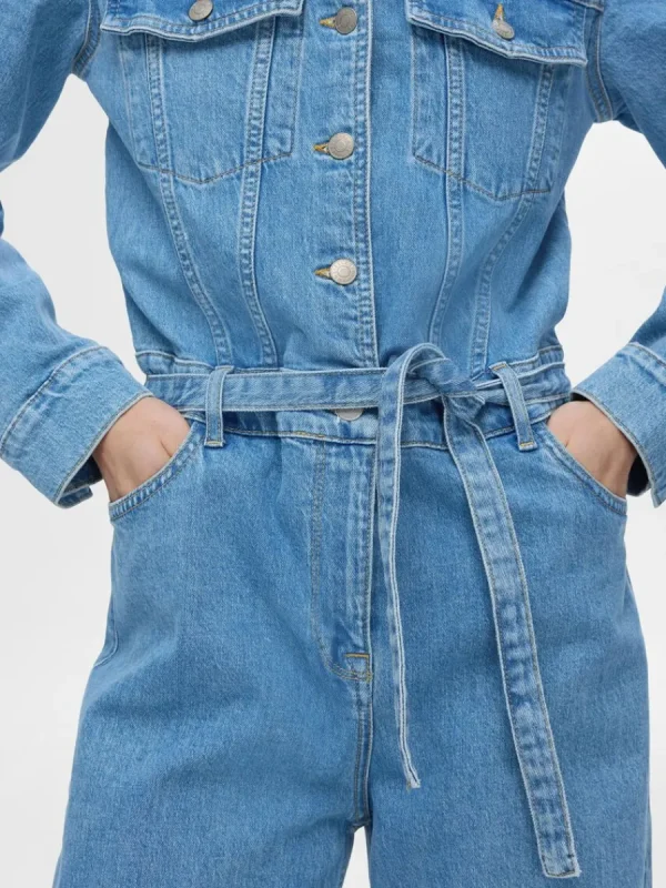 SELECTED DENIM JUMPSUIT Blue Discount