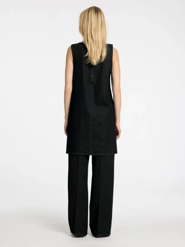 SELECTED DENIM KORT KLÄNNING Black New