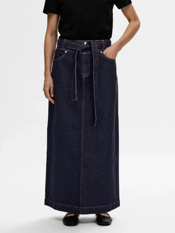 SELECTED DENIM MAXIKJOL Blue Discount