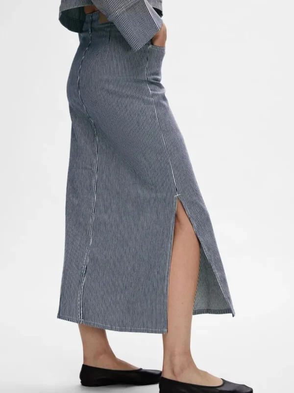 SELECTED DENIM MAXIKJOL Blue Sale