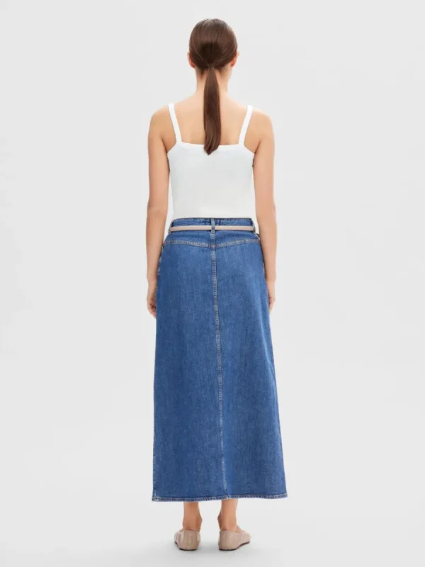SELECTED DENIM MAXIKJOL Blue Fashion