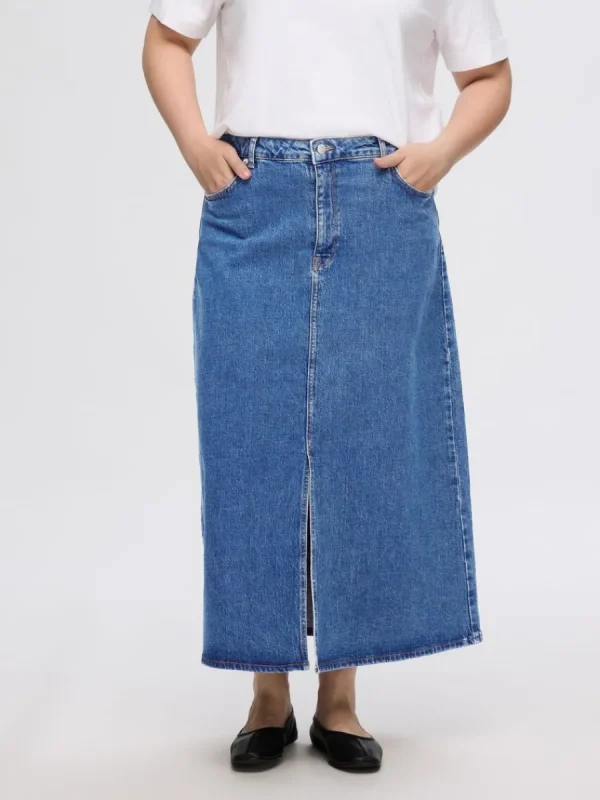 SELECTED DENIM MIDIKJOL Blue Best Sale