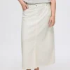 SELECTED DENIM MIDIKJOL White Discount
