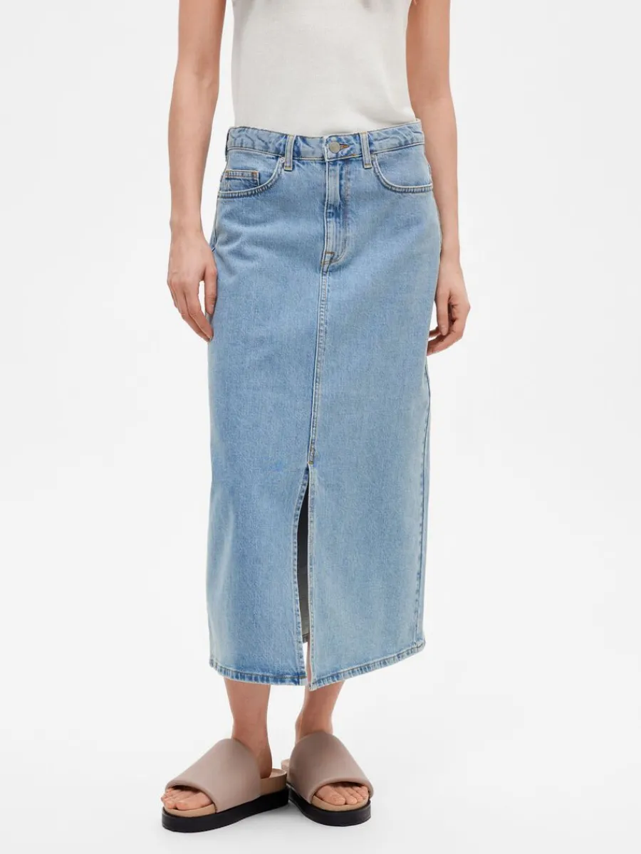 denim_midikjol_1-3.webp SELECTED DENIM MIDIKJOL Blue Best Sale