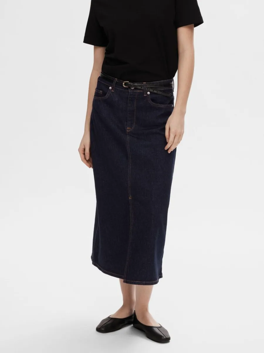 denim_midikjol_1.webp SELECTED DENIM MIDIKJOL Blue Best Sale