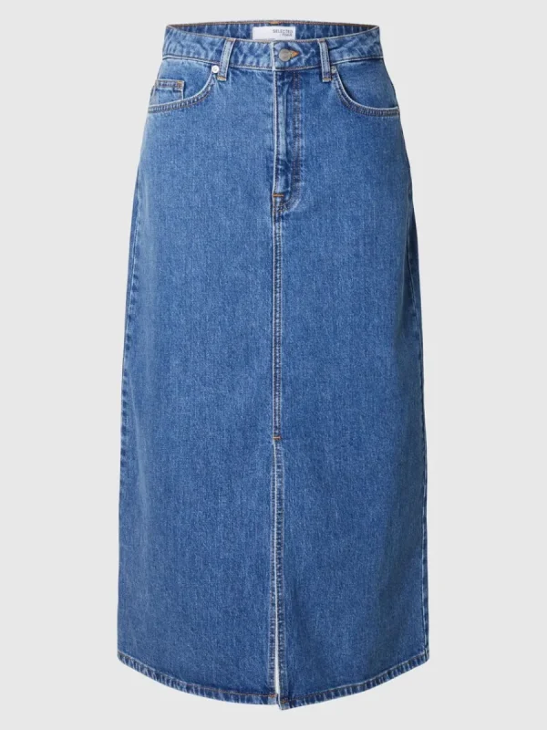 SELECTED DENIM MIDIKJOL Blue Best Sale