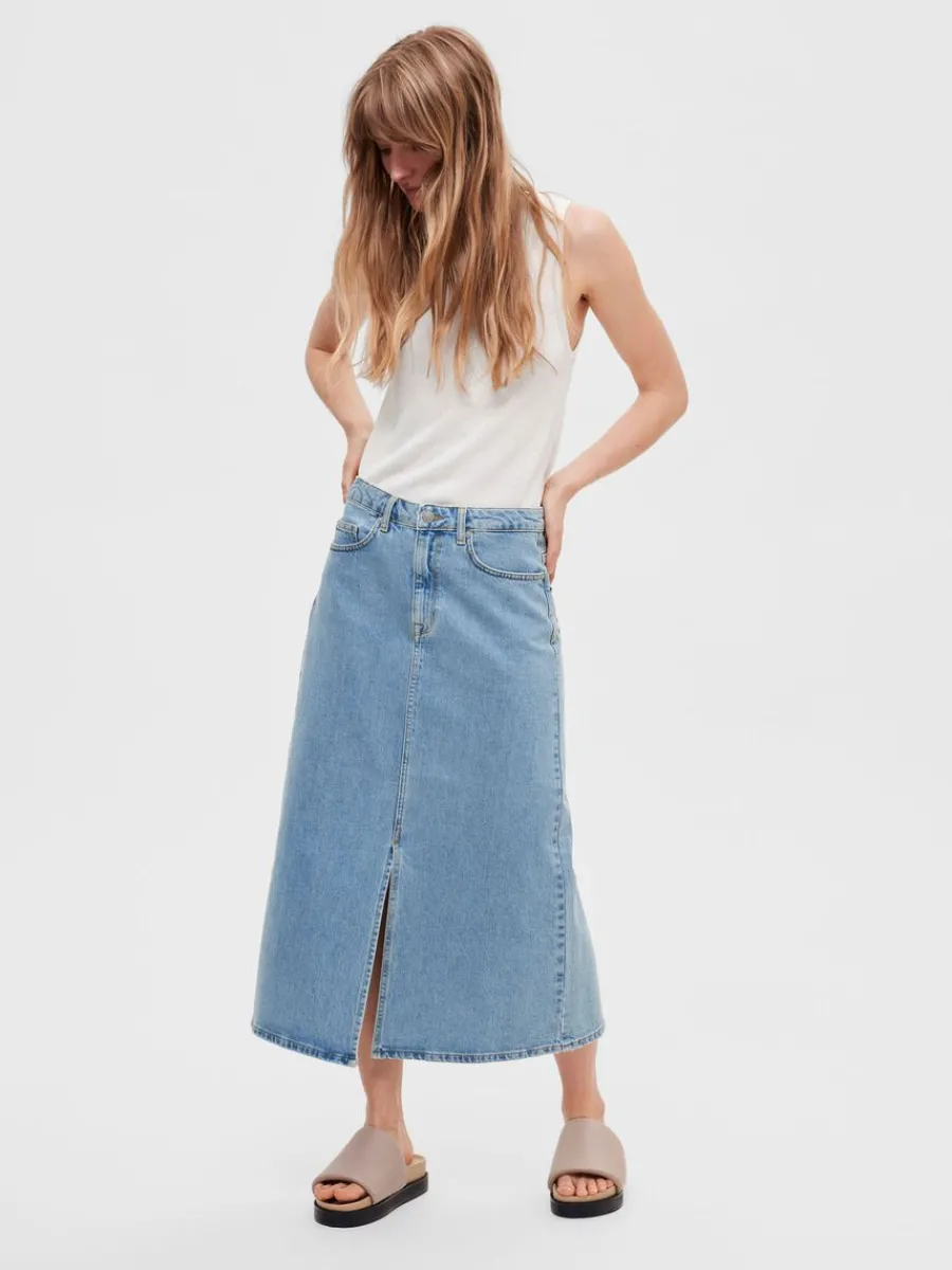 denim_midikjol_3-3.webp SELECTED DENIM MIDIKJOL Blue Best Sale