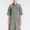 SELECTED DENIM MIDIKLÄNNING Grey Cheap