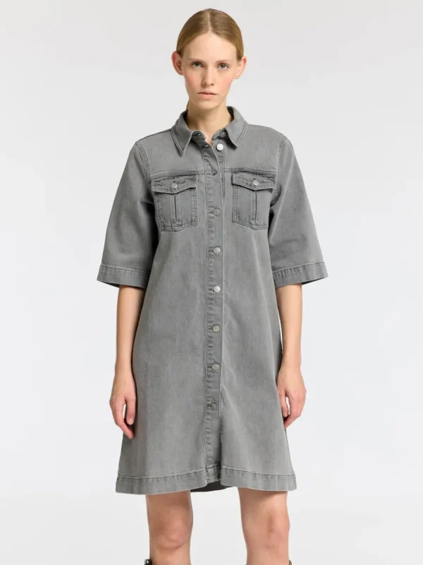 SELECTED DENIM MIDIKLÄNNING Grey Cheap