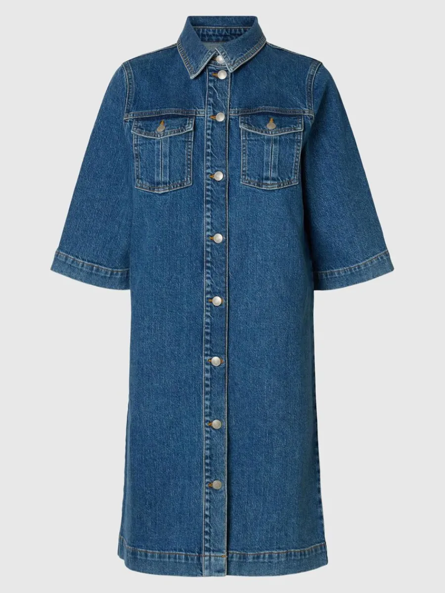 denim_midiklnning_5-1.webp SELECTED DENIM MIDIKLÄNNING Blue Cheap