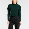 SELECTED DRAPERAD LÅNGÄRMAD TOPP Green Cheap