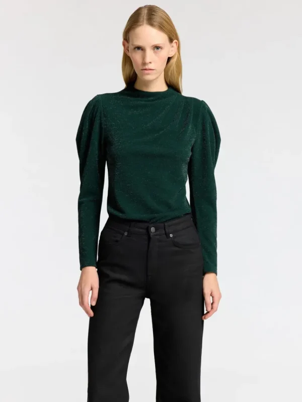 SELECTED DRAPERAD LÅNGÄRMAD TOPP Green Cheap