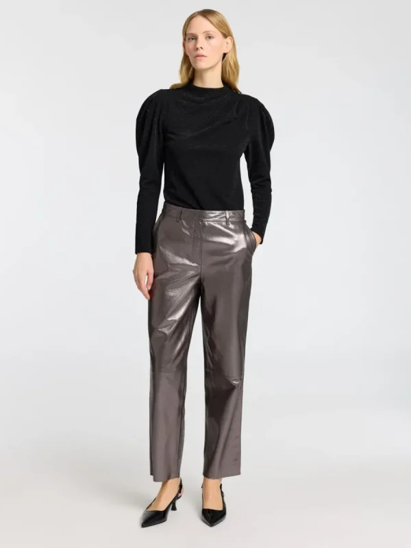 SELECTED DRAPERAD LÅNGÄRMAD TOPP Black Flash Sale