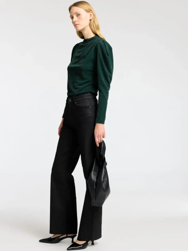 SELECTED DRAPERAD LÅNGÄRMAD TOPP Green Cheap