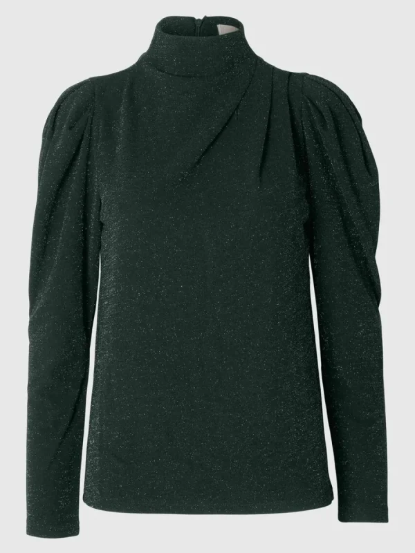 SELECTED DRAPERAD LÅNGÄRMAD TOPP Green Cheap