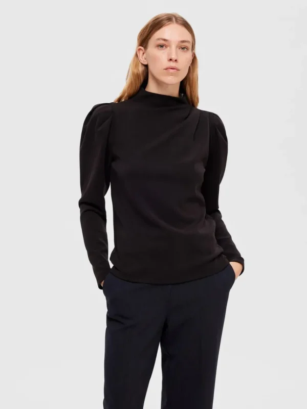 SELECTED DRAPERAD TOPP Black Shop