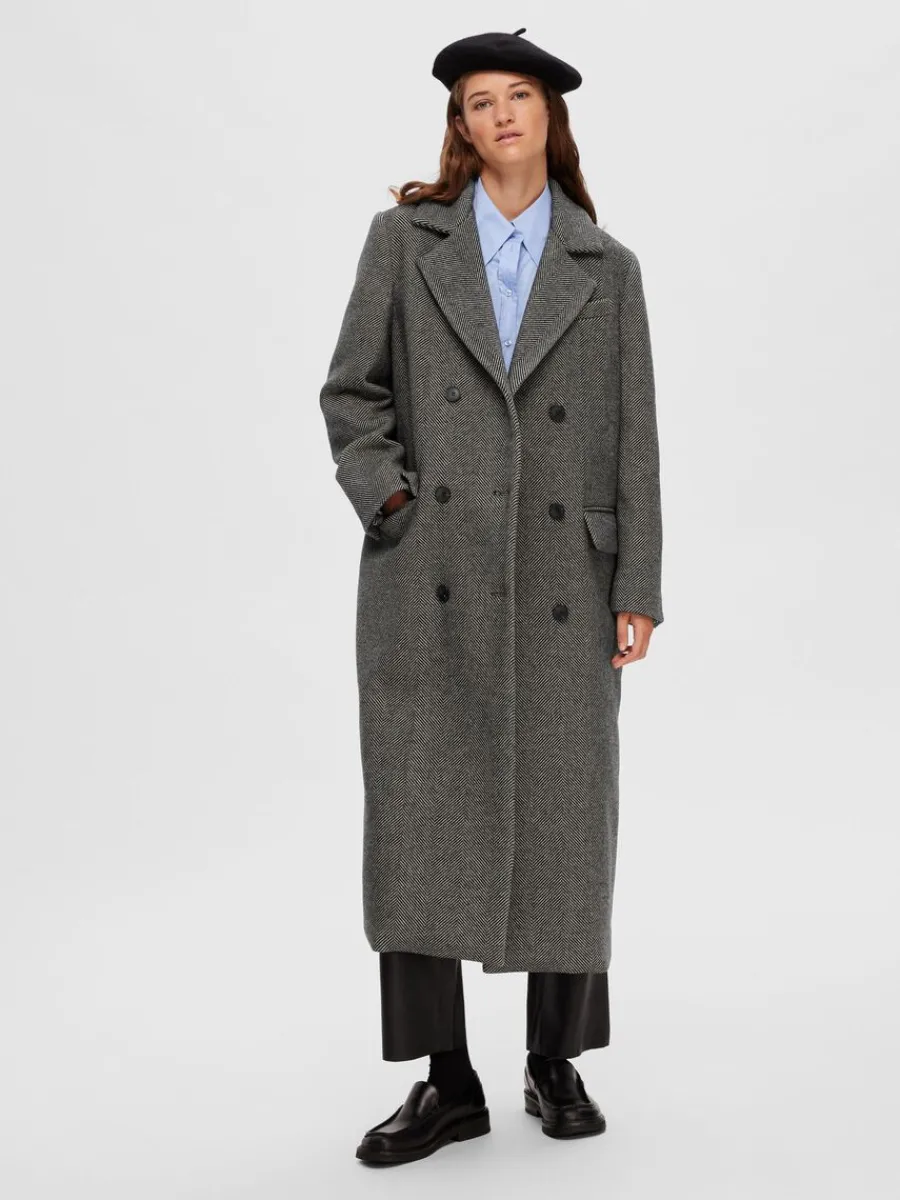dubbelknppt_fiskbensmnstr_2.webp SELECTED DUBBELKNÄPPT FISKBENSMÖNSTRAD KAPPA Grey Store