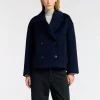 SELECTED DUBBELKNÄPPT KAPPA Blue Best Sale