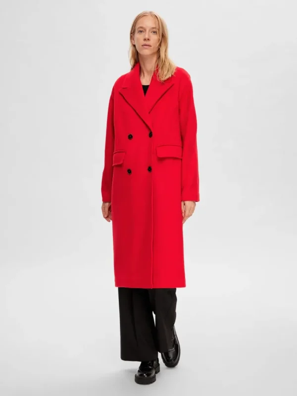 SELECTED DUBBELKNÄPPT KAPPA Red Online