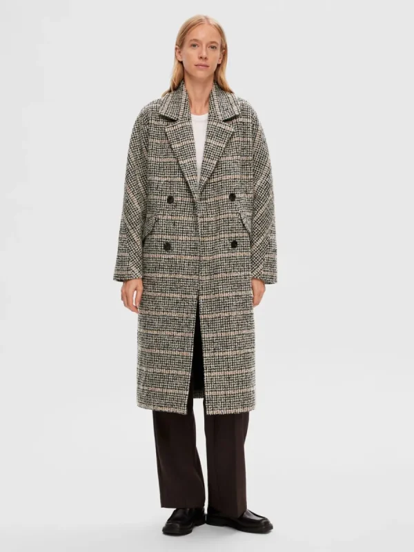 SELECTED DUBBELKNÄPPT KAPPA Black Cheap