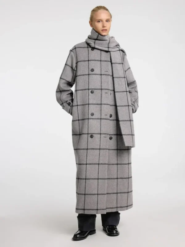 SELECTED DUBBELKNÄPPT KAPPA Grey Discount