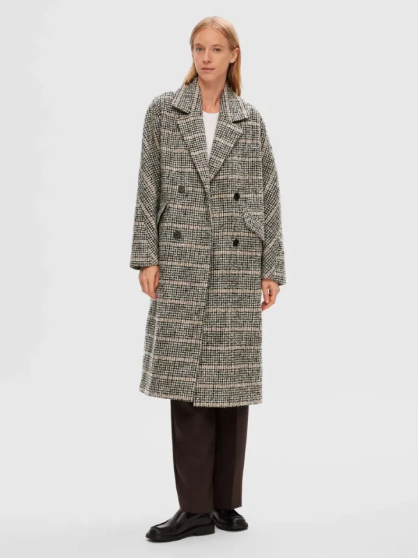 SELECTED DUBBELKNÄPPT KAPPA Black Cheap