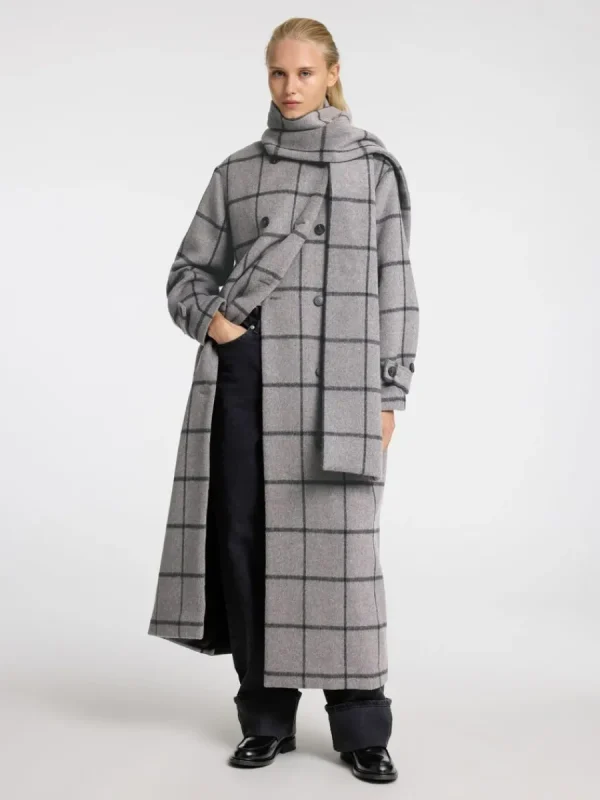SELECTED DUBBELKNÄPPT KAPPA Grey Discount