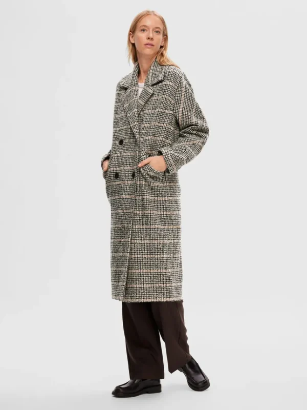 SELECTED DUBBELKNÄPPT KAPPA Black Cheap