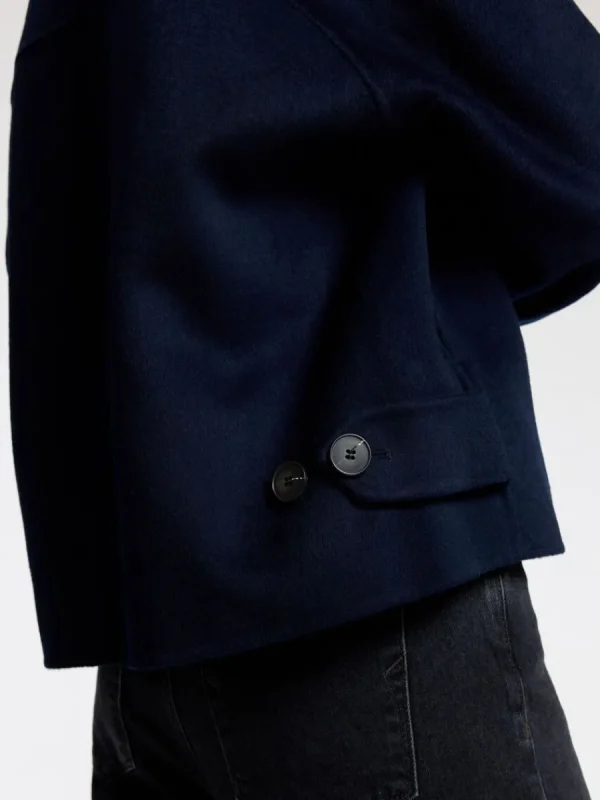 SELECTED DUBBELKNÄPPT KAPPA Blue Best Sale