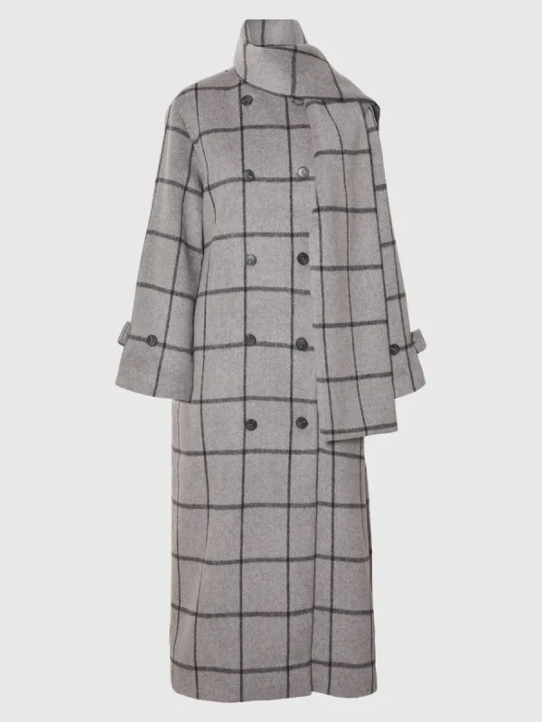 SELECTED DUBBELKNÄPPT KAPPA Grey Discount