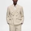 SELECTED DUBBELKNÄPPT KAVAJ Beige Hot