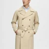 SELECTED DUBBELKNÄPPT TRENCHCOAT Beige Shop