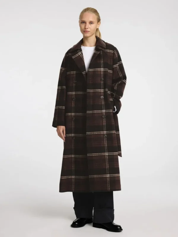 SELECTED DUBBELKNÄPPT TRENCHCOAT Brown Outlet