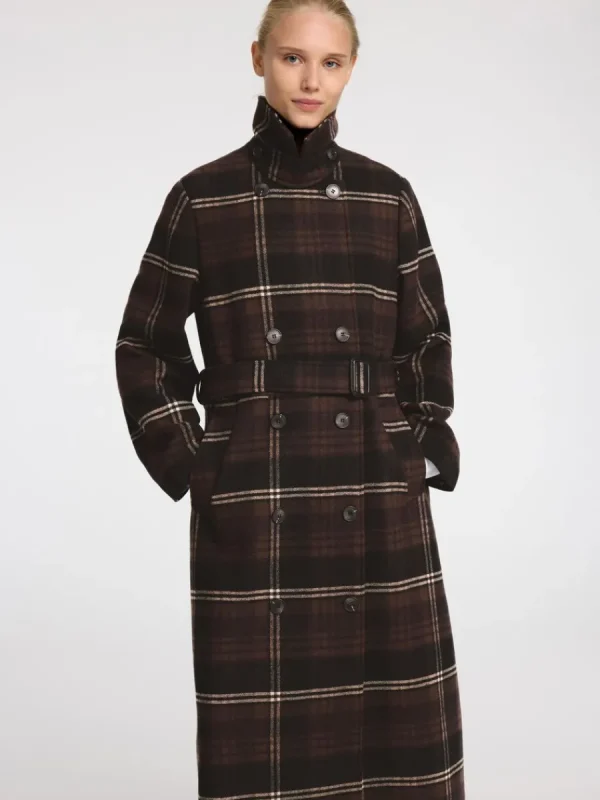 SELECTED DUBBELKNÄPPT TRENCHCOAT Brown Outlet