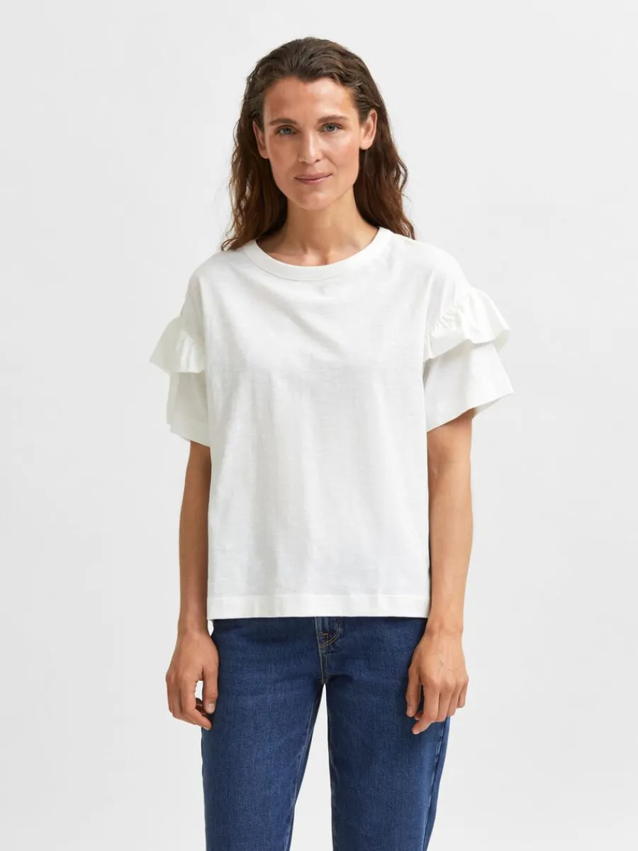 ekologisk_bomull_volang_t_0-1.webp SELECTED EKOLOGISK BOMULL VOLANG T-SHIRT White Online