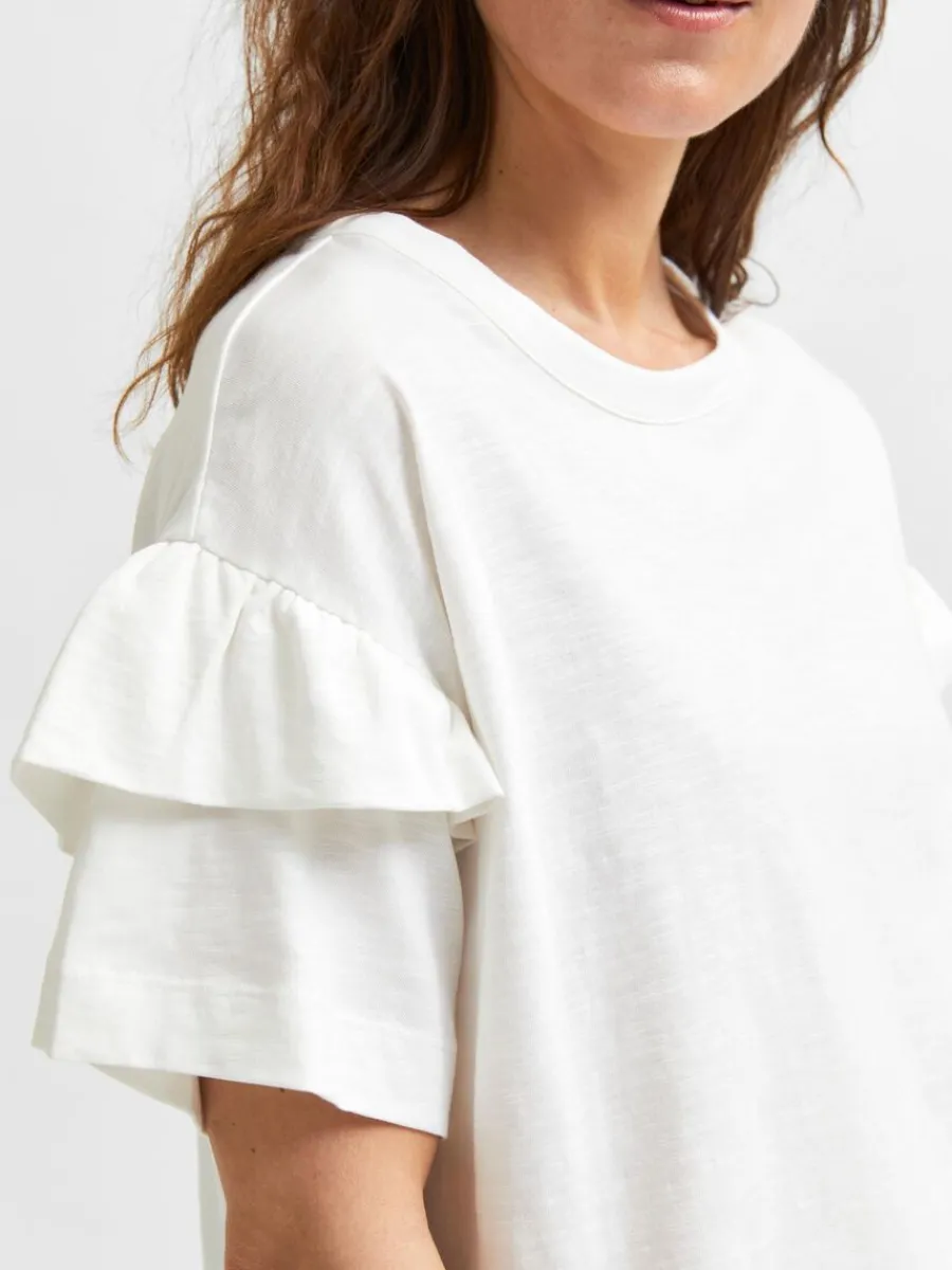 ekologisk_bomull_volang_t_4-1.webp SELECTED EKOLOGISK BOMULL VOLANG T-SHIRT White Online