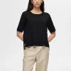 SELECTED ENKEL - T-SHIRT Black Store