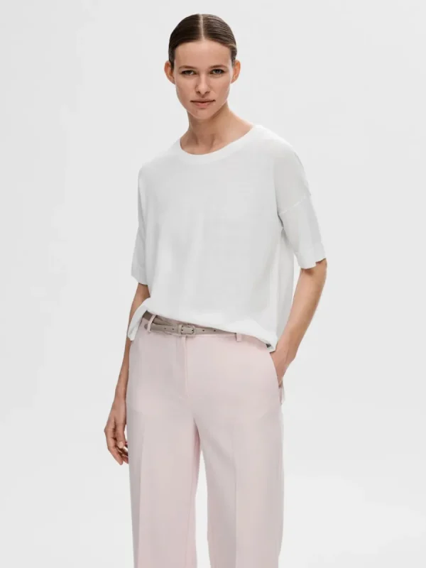 SELECTED ENKEL - T-SHIRT White Sale