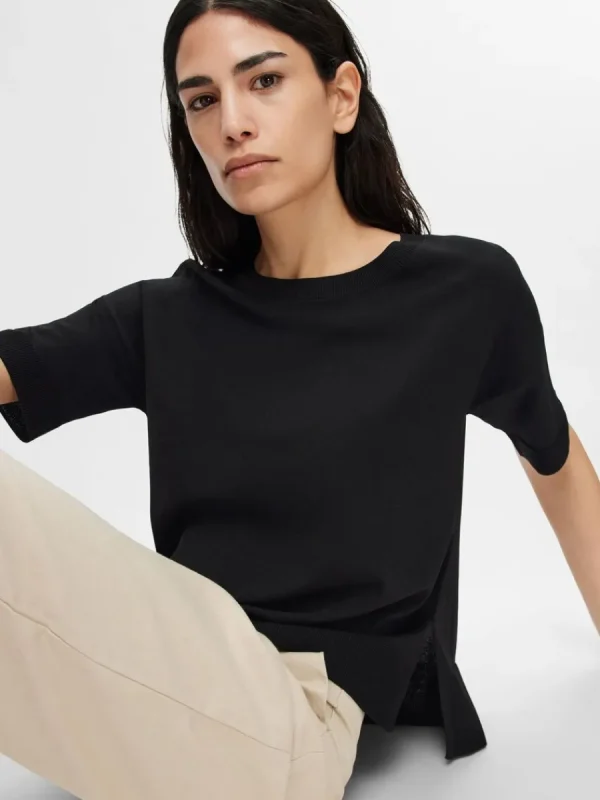 SELECTED ENKEL - T-SHIRT Black Store