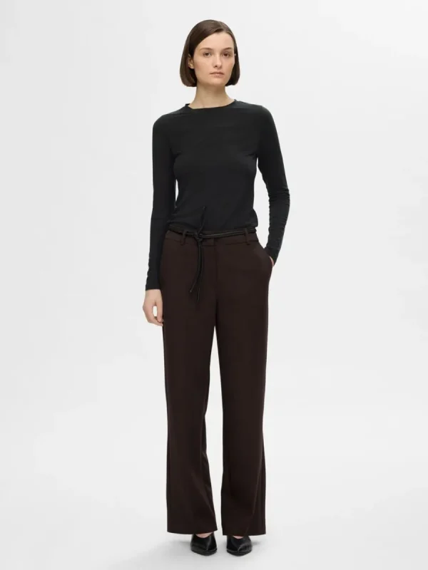 SELECTED ENKEL LÅNGÄRMAD T-SHIRT Black Clearance