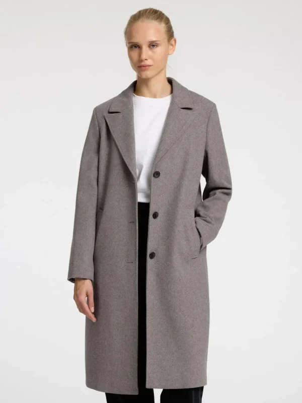 SELECTED ENKELKNÄPPT KAPPA Grey Clearance