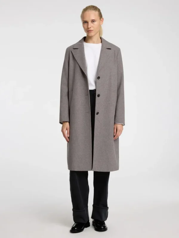 SELECTED ENKELKNÄPPT KAPPA Grey Clearance