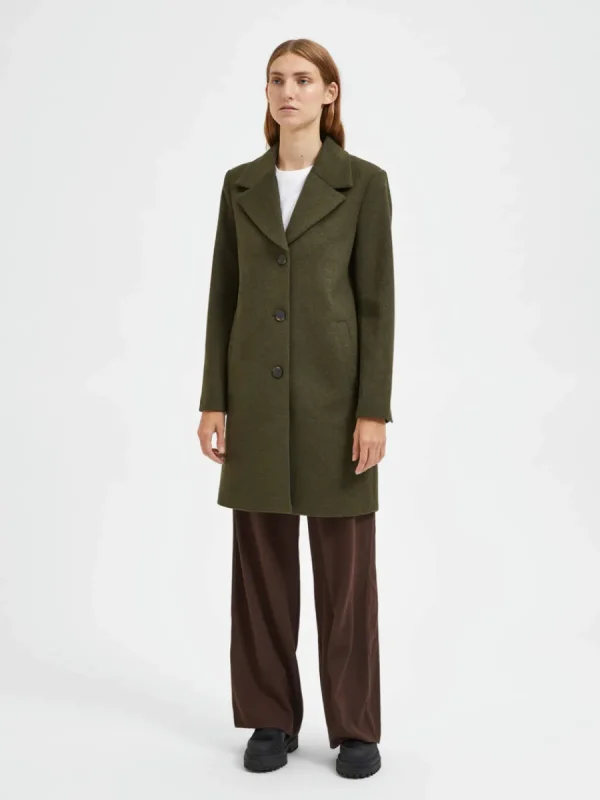 SELECTED ENKELKNÄPPT KAPPA Green New