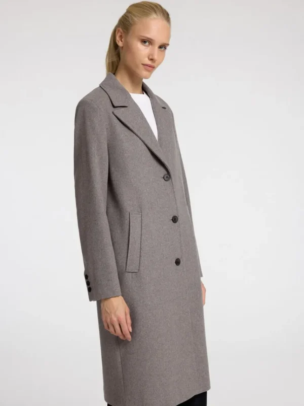 SELECTED ENKELKNÄPPT KAPPA Grey Clearance